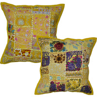 Ethnic Home Decorative Vintage Patchwork Decorative Square Pillow Cushion Cover