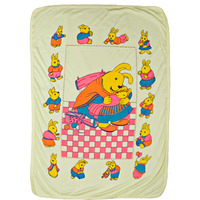 Love Baby Bath Towel Cartoon Printed - 1907 Yellow