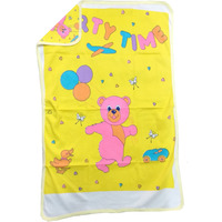 Love Baby Bath Towel Cotton Printed With Hood - 1911 Yellow