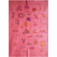 Quick Dry Bed Protector Printed - 619 M Salmon Rose