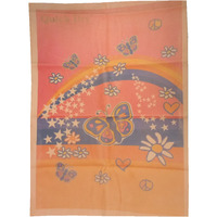 Quick Dry Bed Protector Printed - 627 M Peach