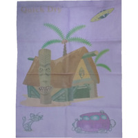 Quick Dry Bed Protector Printed - 626 S Lilac