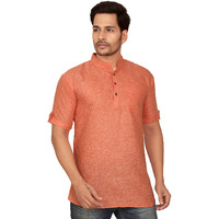 GARUN ORANGE HALF SLEEVE SHORT KURTA