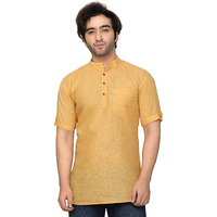 GARUN YELLOW HALF SLLEVE SHORT KURTA