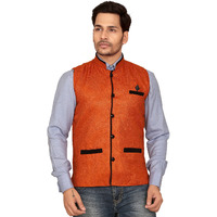 Garun Orange Nehru Jacket