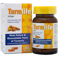 Turmeric Curcumin -Turmlife Softgel - Curcuminoids with Piperine Softgel (60 Softgels)