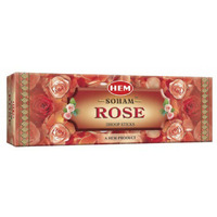 Hem Soham Rose Dhoop Sticks (Pack of 12)