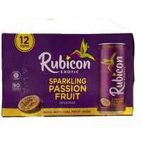 Rubicon Sparkling Passion Fruit Drink - 355ml (1 Case)