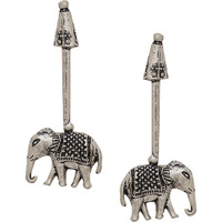 Classic Elephant Designs Silver Plated Drop Earrings By Silvermerc Designs