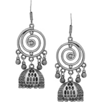 Beautiful Silver Plated Jhumka Earrings By Silvermerc Designs