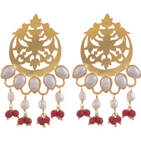 Gold Plated, Fresh Water Pearls Classic Designs Drop Earrings By Silvermerc Designs