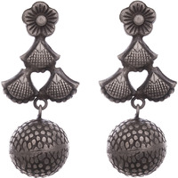 Beautiful Dome Shape Silver Drop Earrings By Silvermerc Designs