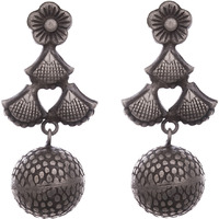 Beautiful Dome Shape Silver Drop Earrings By Silvermerc Designs