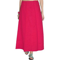 Pink Saree Inskirt Petticoat Cotton - Free Size