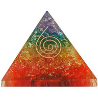 Healing Onyx Orgone Gemstone Multicolor Altar Crystal for 7 Chakra Energy Balance & EMF Protection/Spiritual Meditation Yoga Pyramid