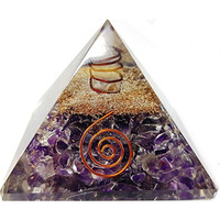 Amethyst Crystal Orgone Reiki Pyramid Crystal Stone