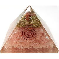 Rose Quartz Crystal Orgone Reiki Pyramid Crystal Stone