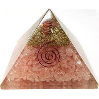 Rose Quartz Crystal Orgone Reiki Pyramid Crystal Stone