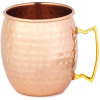 Winmaarc Handmade 100% Pure Copper Moscow Mule Mugs Set of 4 Cups 18 OZ