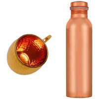 Winmaarc Pure Copper Water Bottle 30oz/900ml With One 16oz Copper Mule Mug