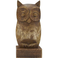 Wooden Owl Eyeglass Spectacle Holder Handmade Stand for Office Desk