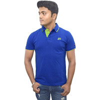 Winmaarc New Designer Cotton Royal Blue Color Collar Polo T Shirt
