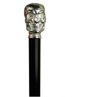 Winmaarc Skull Knob Solid Brass Handle Hardwood Mens Walking Cane