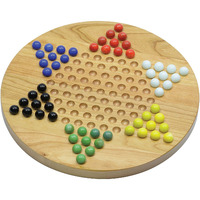 Winmaarc Handmade Chinese Checkers Board Games In Wood With Glass Marbles