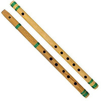 Winmaarc Indian Bamboo Flute Transverse and Fipple High Frequency Notes Set of 2
