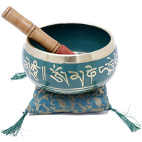Winmaarc Buddhist Singing Bowl Meditation Tibetan Blue Art Decor 5.5 Inch