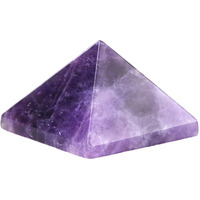 Winmaarc Healing Crystal Amethyst Pyramid Metaphysical Natural Gemstone Figurine