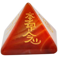 Winmaarc Healing Crystal Carnelian Orgone Chakra Pyramid Metaphysical Stone Figurine