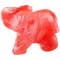 Winmaarc Healing Crystal Guardian Cherry Quartz Elephant Pocket Stone Figurines Carved Gemstone 1