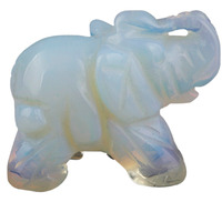 Winmaarc Healing Crystal Guardian Opalite Elephant Pocket Stone Figurines Carved Gemstone 1