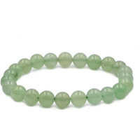 Winmaarc Green Aventurine Natural Gemstone Round Beads Stretch Bracelet Healing Reiki 8mm