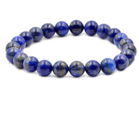Winmaarc Lapis Lazuli Natural Gemstone Round Beads Stretch Bracelet Healing Reiki 8mm