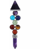 Winmaarc 7 Chakra Beads Reiki Pyramid Wand Stick Point for Balancing Energy,Meditation,Crystal Healing