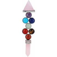 Winmaarc 7 Chakra Beads Reiki Pyramid Wand Stick Point for Balancing Energy,Meditation,Crystal Healing