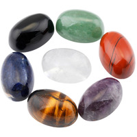 Winmaarc Healing Crystal 7 pcs Mixed 7 Chakra Stones Palm Stone Reiki Balancing