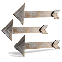 Winmaarc Rustic Wall Decor Arrow Barnwood Decorative Arrows Wood Decorative Signs Decoration Set of 3