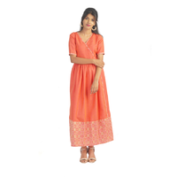 Pink Flamingo Clothing Coral Cleo Maxi Dress M (Size: Medium)