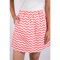 Pink Flamingo Clothing Orange Chevron Skirt