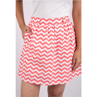 Pink Flamingo Clothing Orange Chevron Skirt M (Size: Medium)