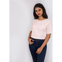 Pink Flamingo Clothing Spotted White Crop Top S (Size: Small)