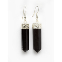 black aggite (earring)