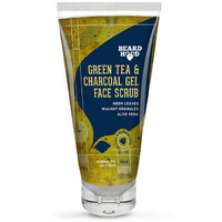 Beardhood Green Tea & Charcoal Face Scrub, 100g || Natural Ingredients