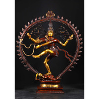 Brass Large Shiva as Lord Nataraja Statue 73 Inches