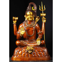 Brass Large Abhaya Mudra Shiva Statue 53 Inches