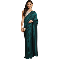 Asisa Melody Teal Zari Woven Fancy Satin Sarees (Color: Teal)