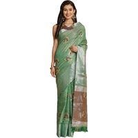 Asisa Nancy Sea Green Resham Embroidery Party Wear Sarees (Color: Sea Green)